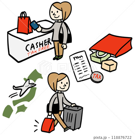 免税商品を買うインバウンド客 118876722