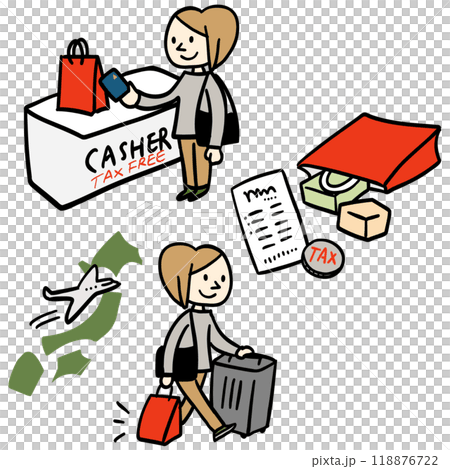 免税商品を買うインバウンド客 118876722