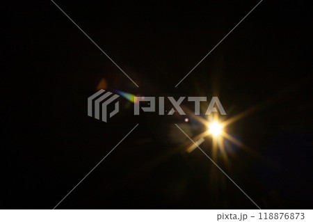 Sun flare on the black background 118876873