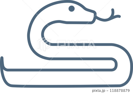 線画で描かれたヘビのアイコン 118878879