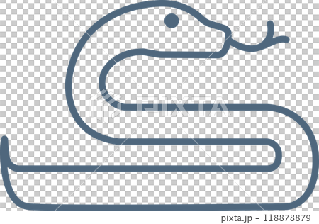 線画で描かれたヘビのアイコン 118878879
