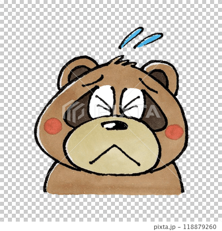 Troubled raccoon character 118879260