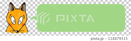 Fox character speech bubble Fox character speech bubble 118879315