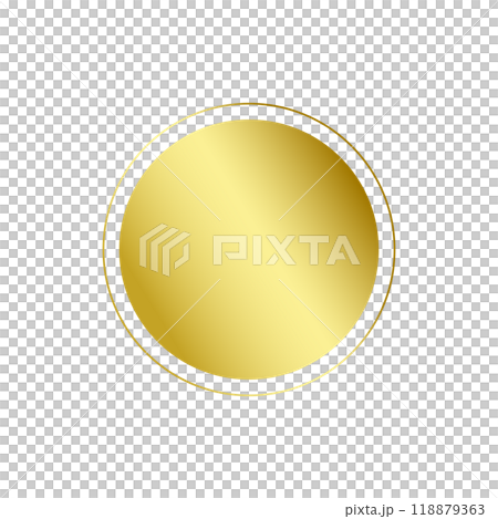 Gold round frame 02_single item 118879363