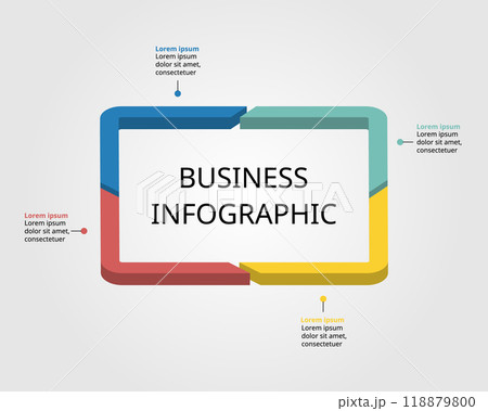 square chart template for infographic for presentation for 4 element square chart template for infographic for presentation for 4 element 118879800