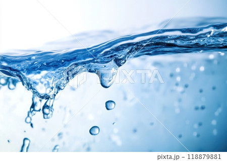 Clear water splashes and ripples under soft natural lighting in a serene environment Clear water splashes and ripples under soft natural lighting in a serene environment 118879881