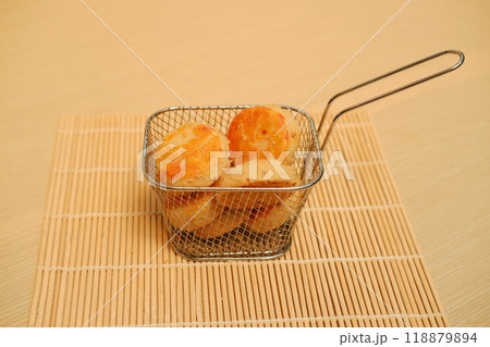 peanut cookies in a metal basket, closeup of photo peanut cookies in a metal basket, closeup of photo 118879894