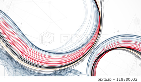 Abstract colored background with many intersecting lines. Hand drawn vector illustration. 118880032