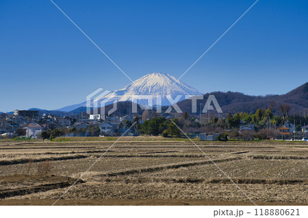 【平塚市】田園地帯から眺める富士山 118880621