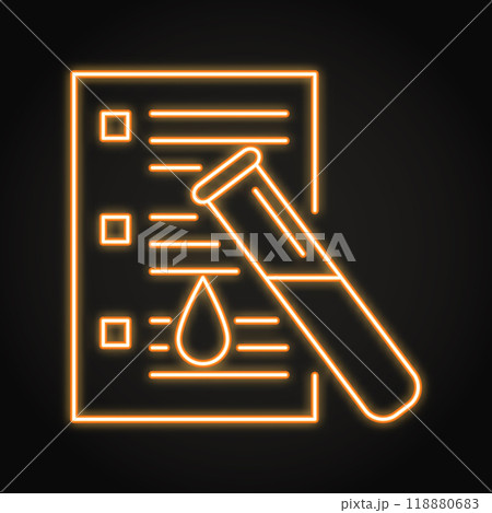 Blood screening neon line icon Blood screening neon line icon 118880683