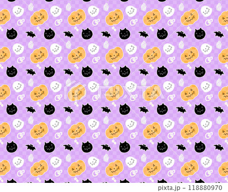 ハロウィンのキャラクター達のパターン 118880970