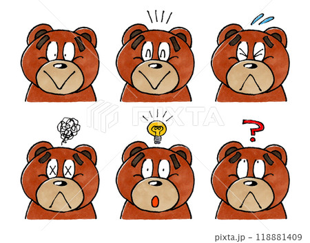 熊の表情セット 熊の表情セット 118881409