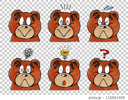 熊の表情セット 熊の表情セット 118881409