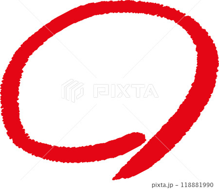 手描き赤丸　採点　テスト 118881990