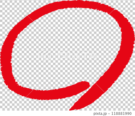 手描き赤丸　採点　テスト 118881990