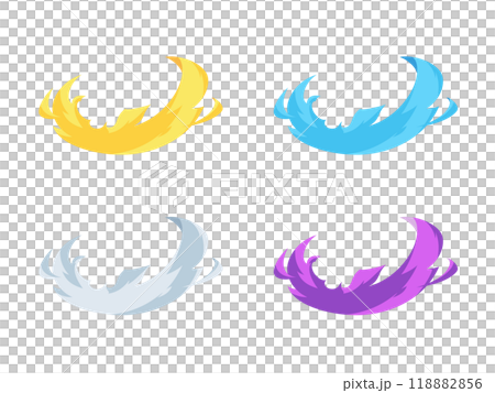 Illustration material of the impact effect of landing Illustration material of the impact effect of landing 118882856