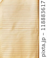 Old yellowed paper with horizontal lines in a vintage style. Vertical background. Generative AI 118883617