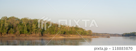 panorama of spring sunrise over the Missouri River at Dalton Bottom panorama of spring sunrise over the Missouri River at Dalton Bottom 118883870