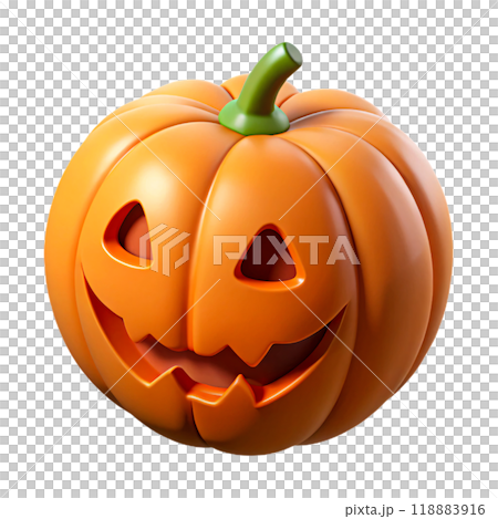 Halloween pumpkin, Jack O'Lantern isolated on white background 118883916