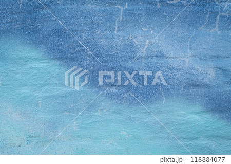 building wall with blue paint - urban background and texture 118884077