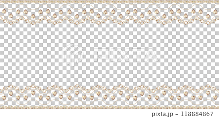 Rectangular frame with geometric pattern of gold chains. Isolated watercolor illustration for design, magazines, web pages, jewelry blogs, sales, pawn shops Rectangular frame with geometric pattern of gold chains. Isolated watercolor illustration for design, magazines, web pages, jewelry blogs, sales, pawn shops 118884867