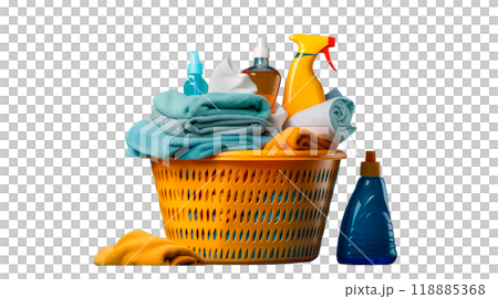 Set of cleaning and laundry products 118885368