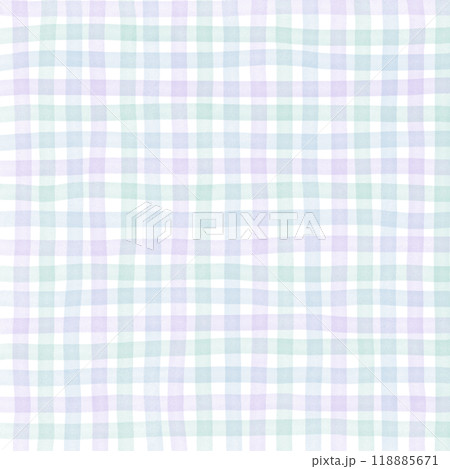 Blue Purple Green Gingham Check Hand Drawn Pattern Background Overlay Blue Purple Green Gingham Check Hand Drawn Pattern Background Overlay 118885671