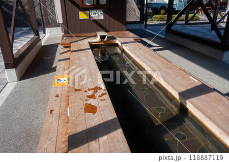 道の駅マルメロの駅ながと 足湯 道の駅マルメロの駅ながと 足湯 118887119
