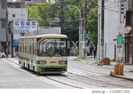 広島電鉄 路面電車 61 3800形 3809号 猿猴橋町 廃止区間 広島電鉄 路面電車 61 3800形 3809号 猿猴橋町 廃止区間 118887160