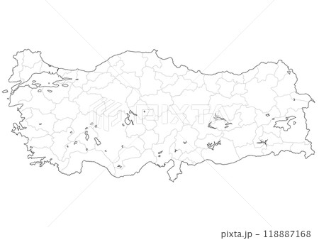 白地図　トルコ 118887168
