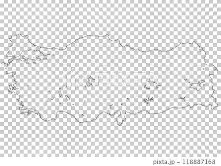 白地図　トルコ 118887168
