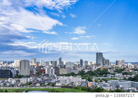 仙台城跡(青葉城)から見た秋の仙台市街 俯瞰 仙台市青葉区 仙台城跡(青葉城)から見た秋の仙台市街 俯瞰 仙台市青葉区 118887217