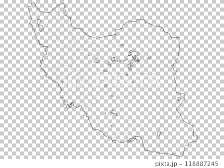 Blank map Iran 118887245