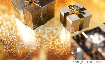 The Gift box for celebration  or holiday concept 3d rendering. 118887263