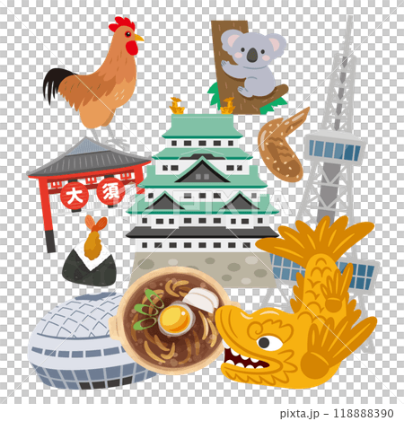 名古屋のイラストセット 118888390