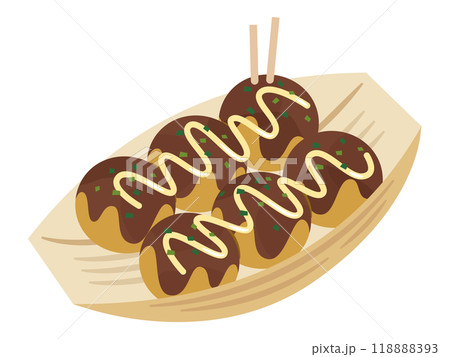 たこ焼きのイラスト たこ焼きのイラスト 118888393