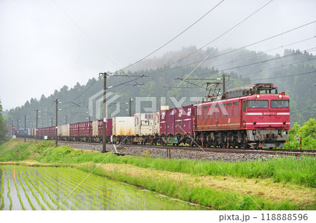 北陸本線　倶利伽羅ー津幡　JR貨物　EF81-721（富山） 118888596