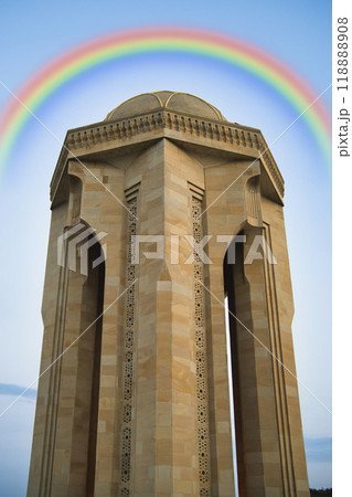 ハイランドパークのメモリアルにかかる虹 ハイランドパークのメモリアルにかかる虹 118888908
