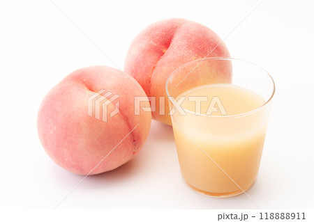 桃とピーチジュース 118888911