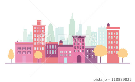 Beautiful Cityscape Landscape Wallpaper with Skyscraper Building Architecture 118889823