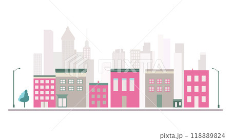 Beautiful Cityscape Landscape Wallpaper with Skyscraper Building Architecture 118889824
