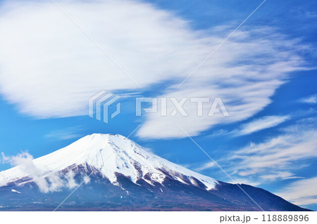 冬の青空と富士山 冬の青空と富士山 118889896
