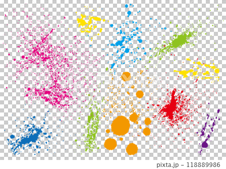 各種彩色水滴的集合 118889986