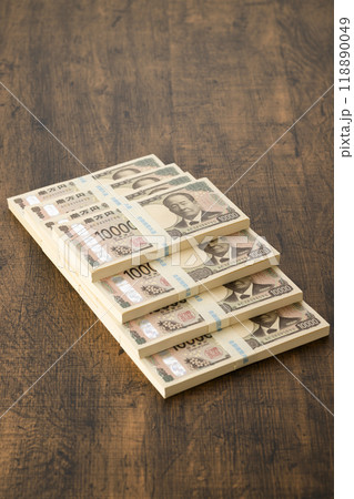 札束（新紙幣） 118890049