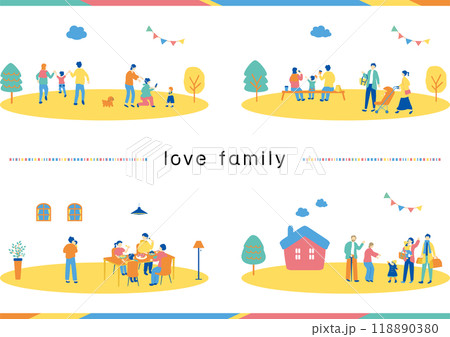 日常を楽しむ家族の生活 118890380