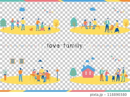 日常を楽しむ家族の生活 118890380