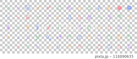 感情を表す手書きのイラストアイコン 118890635