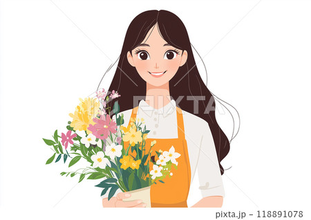 花束を持つ女性 118891078