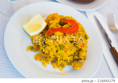 Seafood paella Seafood paella 118892279