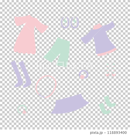 Fashion illustration material set Fashion illustration material set 118893400